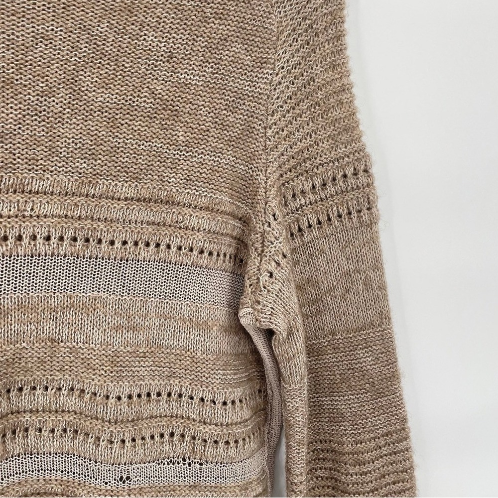 INHABIT Women's Medium Knit Sweater Wool Yak Crew Neck Pullover Neutral Cabin - Picture 3 of 5